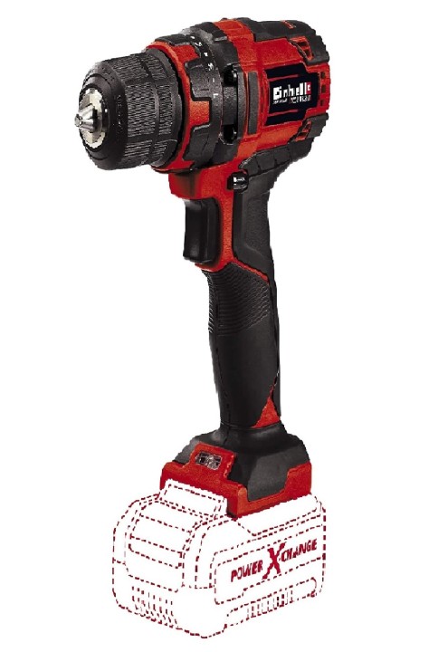 Einhell TC-CD 18/35 Li-Solo Trapano avvitatore a batteria ( giri al min. 0-550, torsione 35 Nm, senza batteria e caricabatteria)